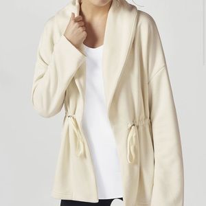 Fabletics Sage Sweater Coat in Cream | XL